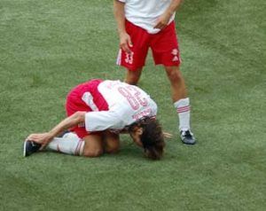 esguince de tobillo futbol