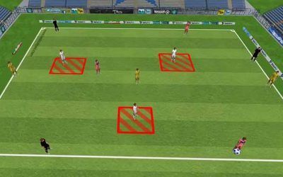 RONDO de 4 cuatro equipos 3×3+3+3 (12 jugadores)